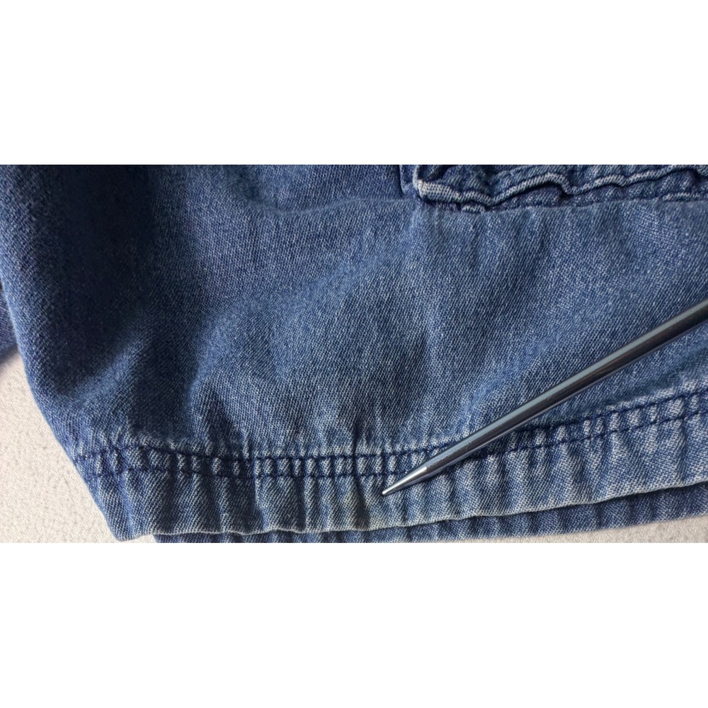 Vintage 90s Jonathan Logan Denim Cargo Shorts Size M Unisex Blue Utility Jorts - Picture 8 of 9